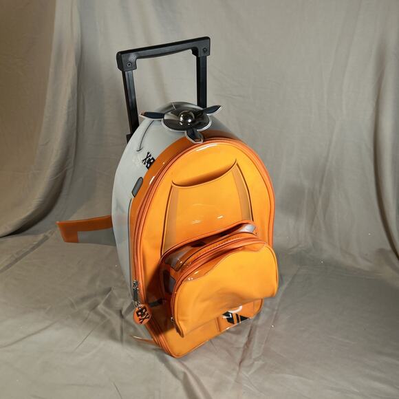 Disney Planes "Dusty" Orange Rolling Children's Suitcase Luggage EUC - Picture 2 of 16